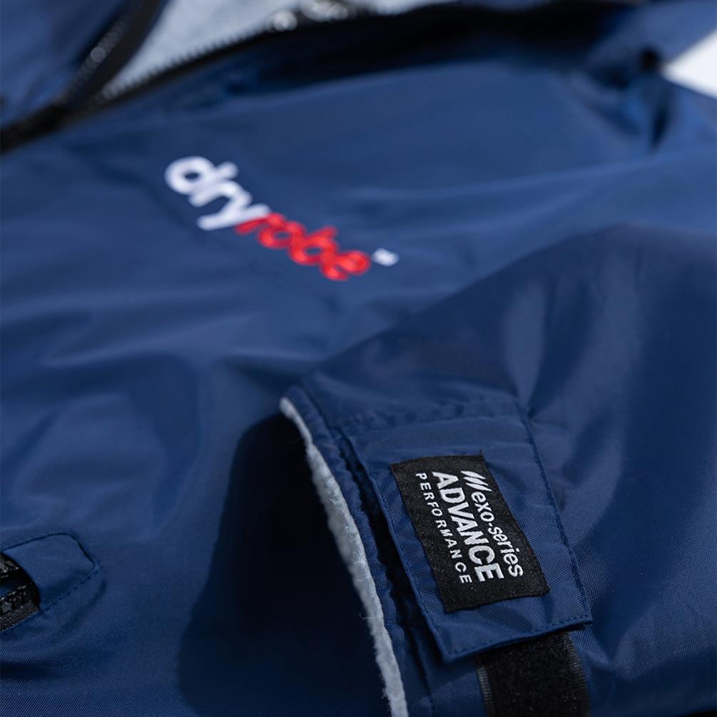 dryrobe Advance Long Sleeve Changing Robe - Navy Blue / Grey Extra Image 3